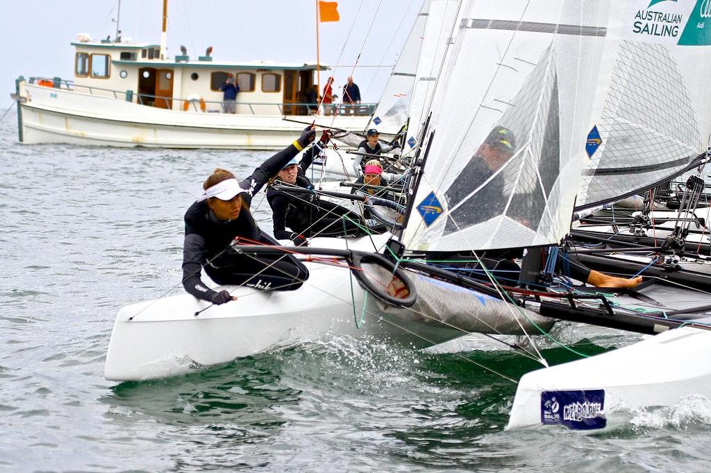 ISAF Sailing World Cup, Melbourne Day 2 - Nacra 17’s get off to a closely contested start © Richard Gladwell www.photosport.co.nz